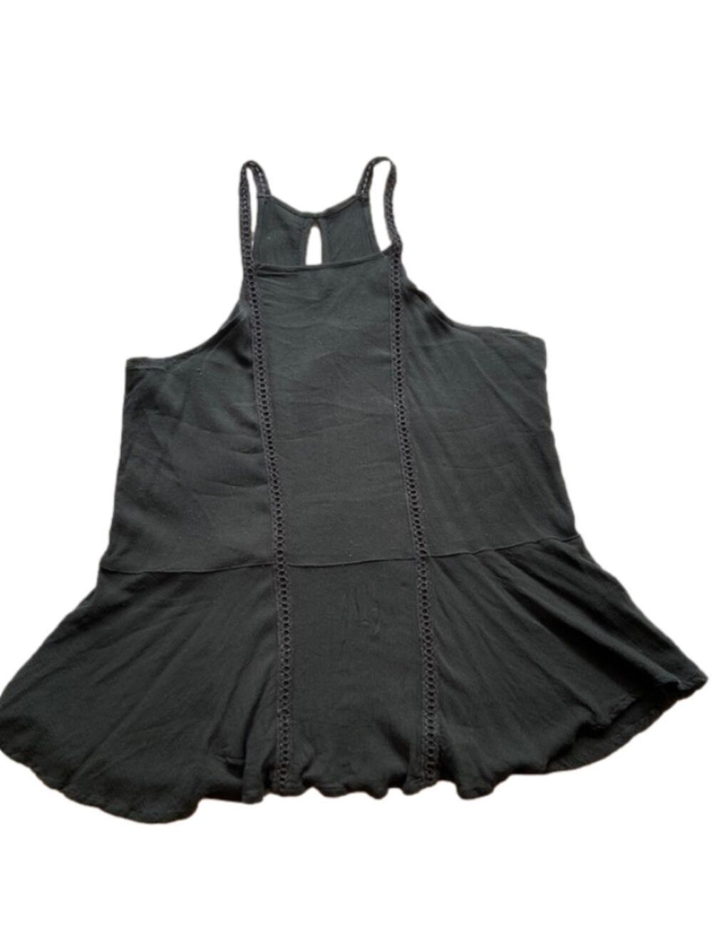 Hollister Black High Neck Flowy Sleeveless Tank Top Size Medium